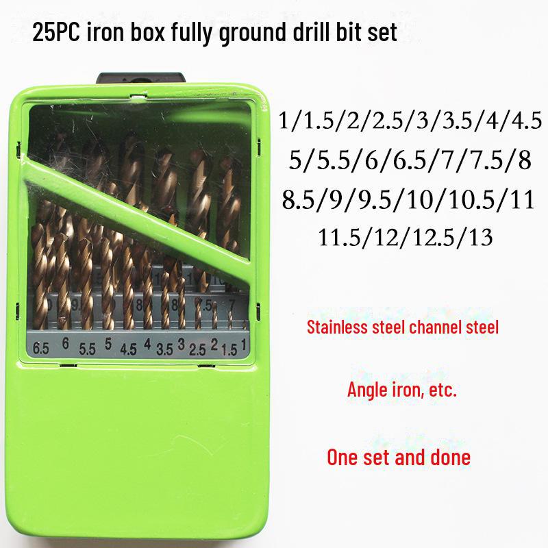 

Набор спиральных сверл из нержавеющей стали с прямым хвостовиком из кобальта для сверления стальных каналов