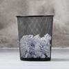 Office waste bin, metal, black, 26x28 cm