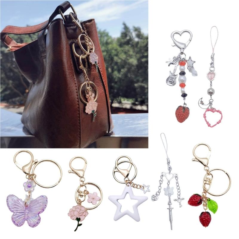 Trend Keychain Ornament Decoration for Bags Phones Sweet Cool Girl Decorations