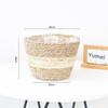 Nordic Woven Bamboo Flower Basket: Straw-style Pot for Flower Arrangement and Desktop Storage Ornaments in Home or Living Room.
