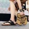 Fashion Leather Men Sandals Slip On Fashion Summer Men's Sandals Slippers Outdoor Beach Casual Zapatos Hombre Durable Luxury Shoes