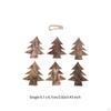 6 Pack Wooden Christmas Hanging Ornaments for Window Living Room Bedroom Farmhouse Decor