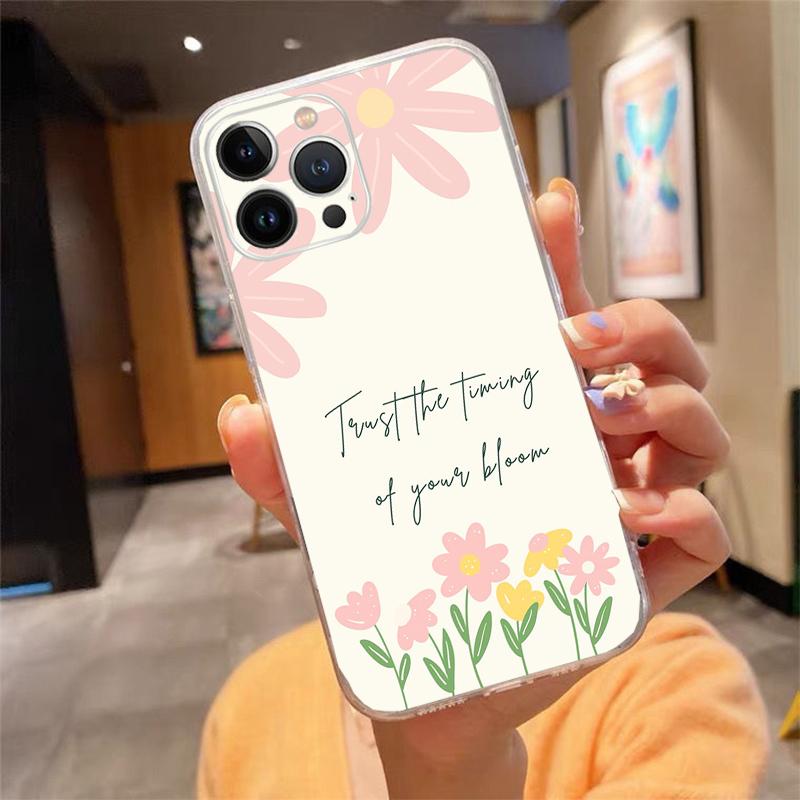 Brave Strength Motivation Quotes Transparent Case For iPhone 13 14 15 16 17 Air Pro Max Plus Mini Shockproof Cover