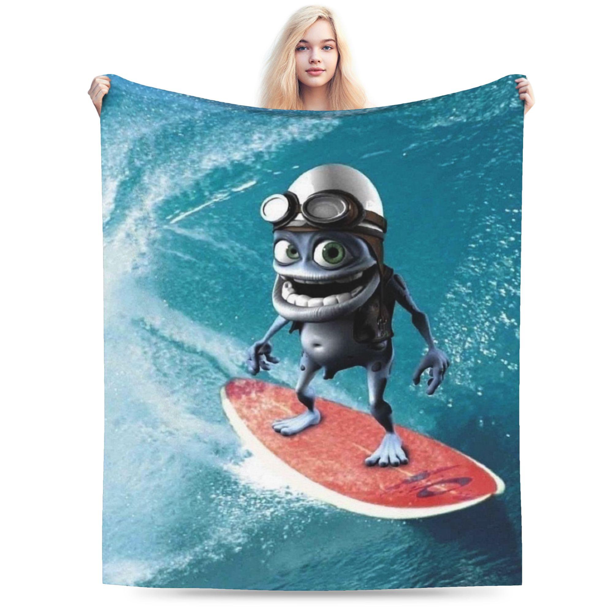 

Мультяшна ковдра Crazy Frog для дивана М яка затишна плюшева ковдра 50x60 дюймів Різні розміри Покривало для всіх сезонів 75x90cm