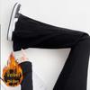 Women's Slimming High-Waist Fleece Lined Micro Flare Yoga Pants with Zipper - Autumn/Winter Trend
