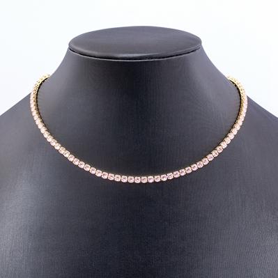 Nidin Fashion Luxury Tennis Chain Women Adjustable Link Necklace Crystal Zircon 7 Colors Choker Gothic Jewelry Gift Gold Plated