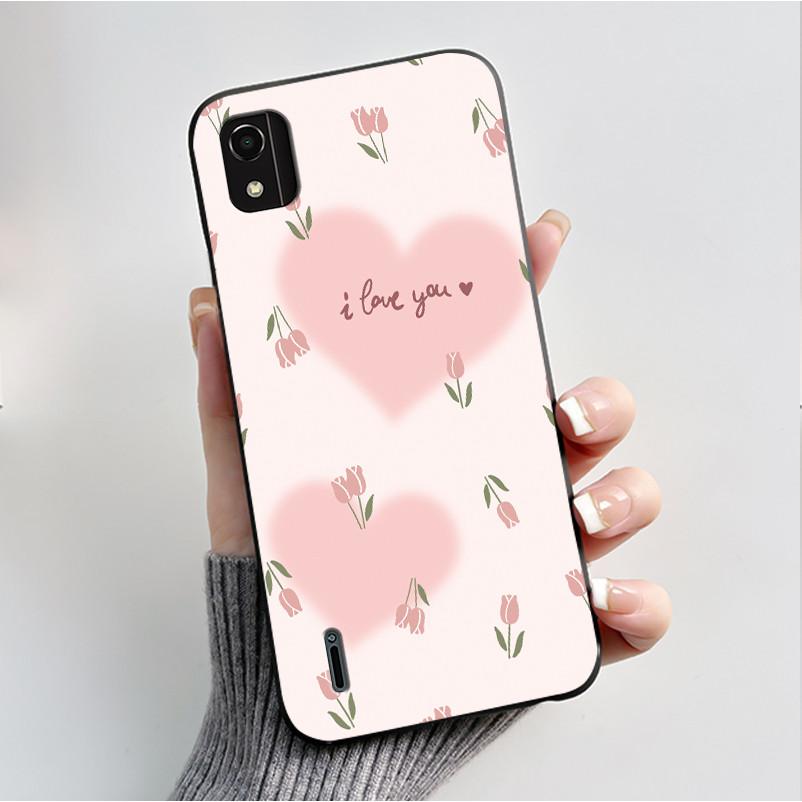 Phone Case For Nokia C2 2nd Edition Case Fashion Butterfly Flowers Black Soft Silicone Back Cover For NokiaC2 2nd Edition Casing