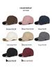 Unisex Plain Cotton Baseball Cap - European & American Style, Curved Hard Brim, Sun Protection