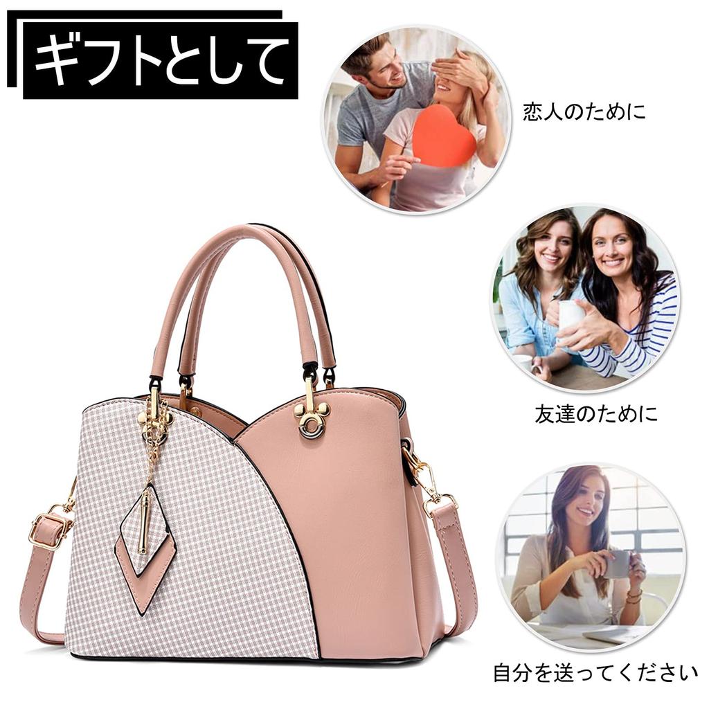FORRICA Stylish Plaid Shoulder Bag with Large PU and Diamond Perfect for and Pink Women's Capacity, Leather, Pendant, Commuting, Dates, More,
