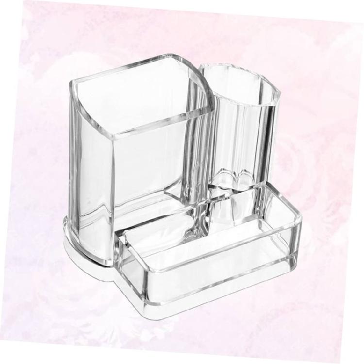 Sturdy Acrylic Beauty Storage Case Clear Makeup Organizers Customizable Compartments Spill Proof Designs