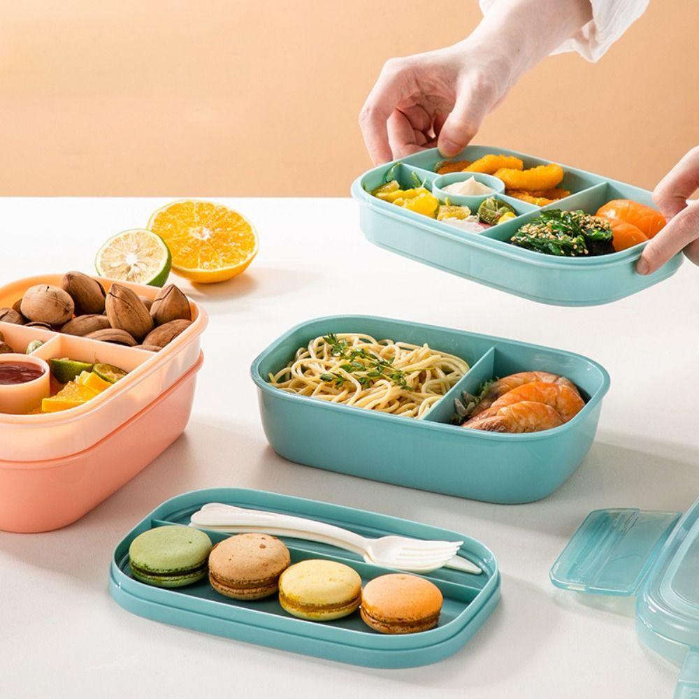 Leak-Proof Lunch Container Heat Resistant Food Storage Box Microwavable Student Lunchbox  Snack