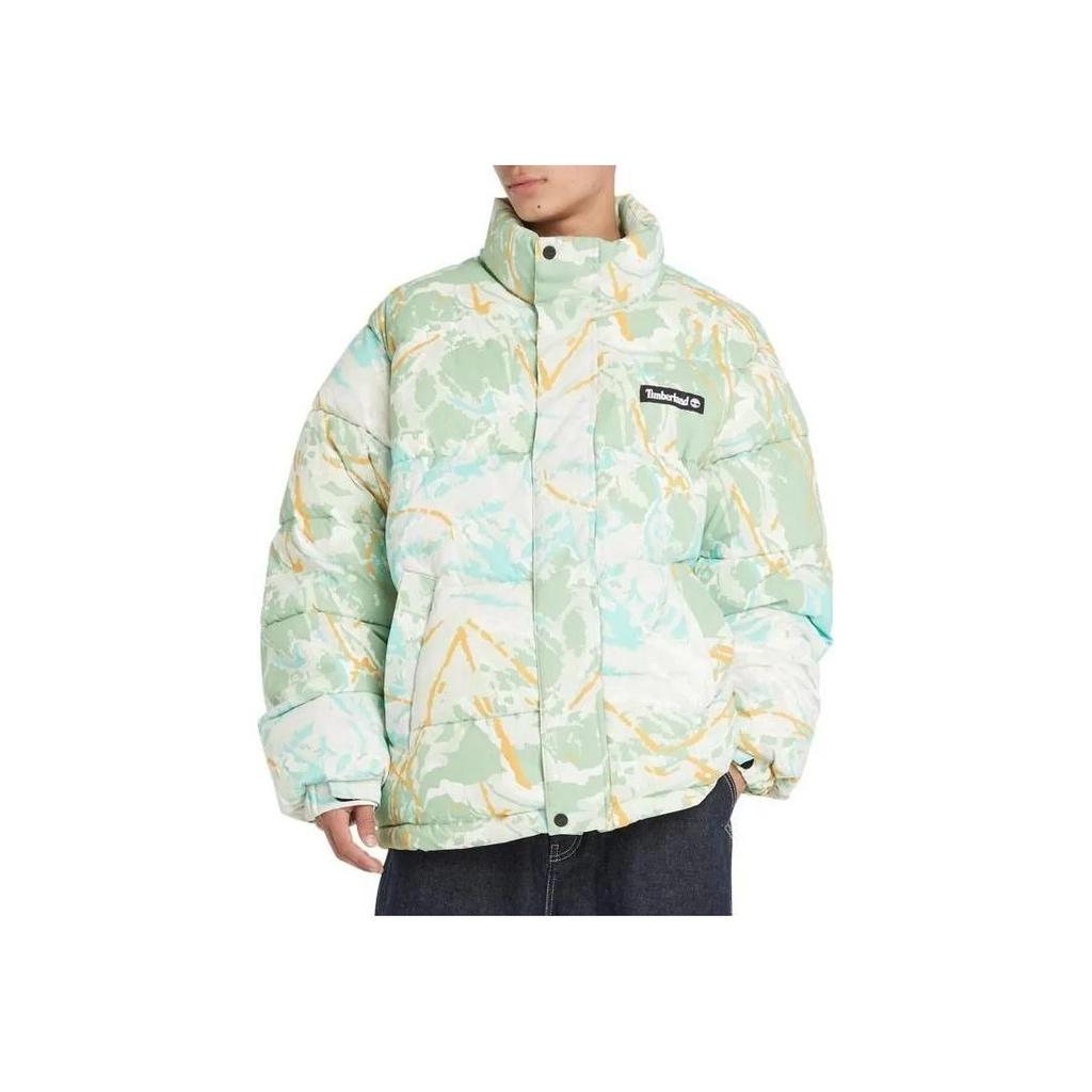 Timberland Μοτίβο Όρθιος Γιακάς Ζεστό Βαμβακερό Μπουφάν Ανδρικό Μπουφάν Πολύχρωμο A5NU6-959