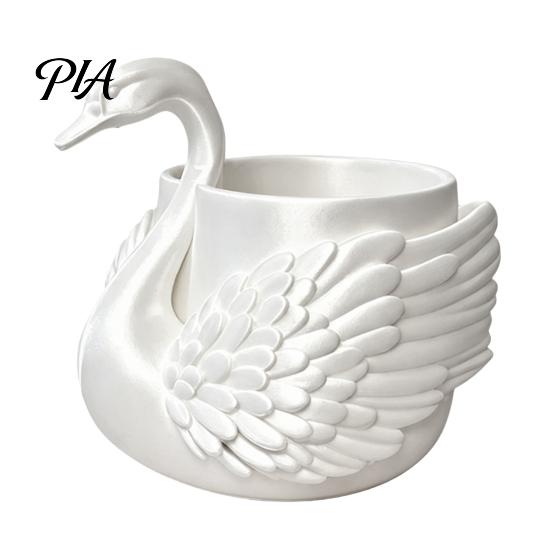 Professional Office Accessories Elegant Swan Pen Holder, Durable PLA Pencil Organizer, Decorative Large Cute Holder for Desk Capacity Container