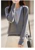 New European & American Two-Piece Wool Blend Cardigan & Base Layer Knit Set for Women - Autumn/Winter Trendy Fashion