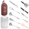 12Pcs Cooking Utensils Set Portable Camping Kitchen Utensil Set with Storage Bag Rust-proof Cookware for Kitche Outdoor Camp BBQ