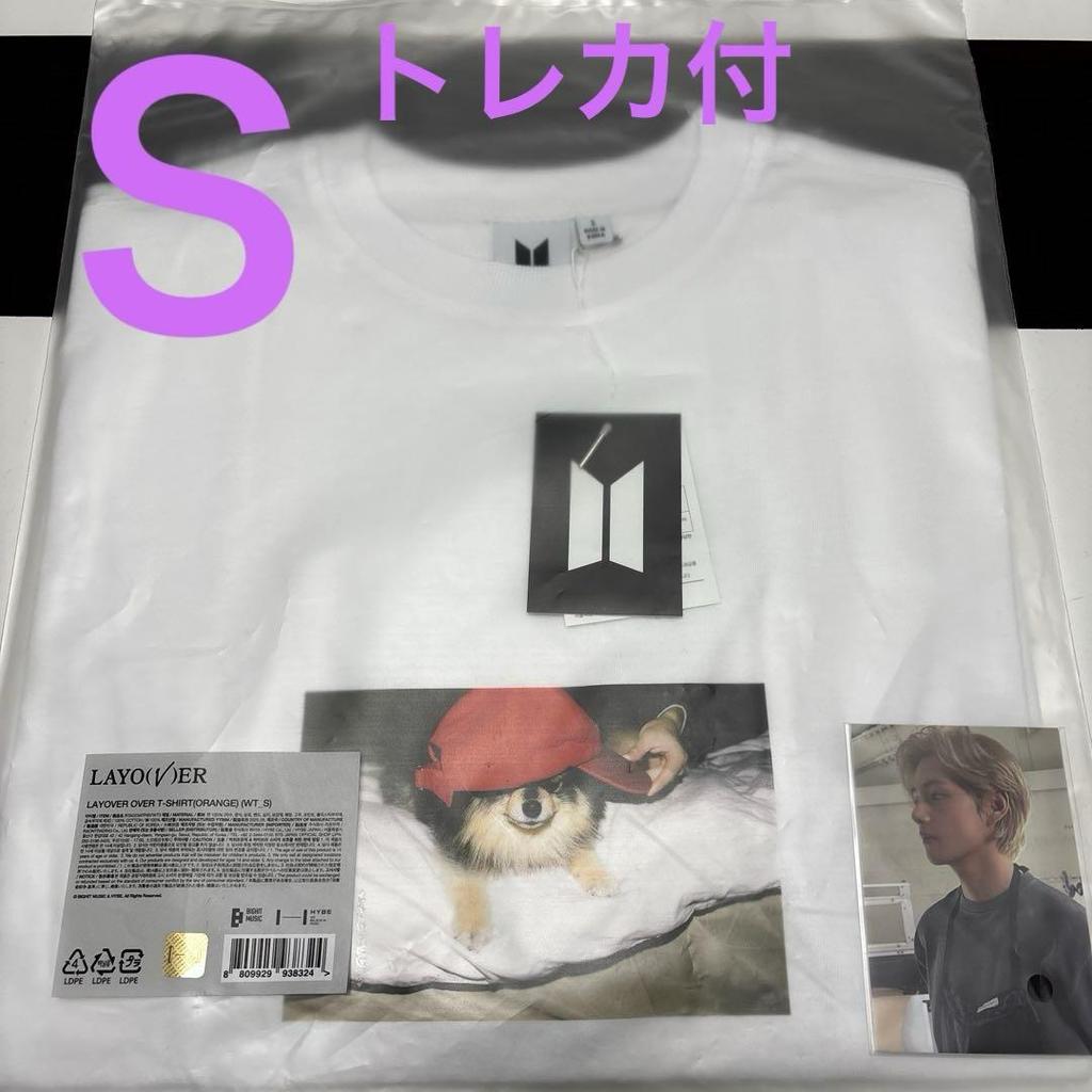 [USED] "With tag" BTS layover Yeontan T-shirt with trading card, size S