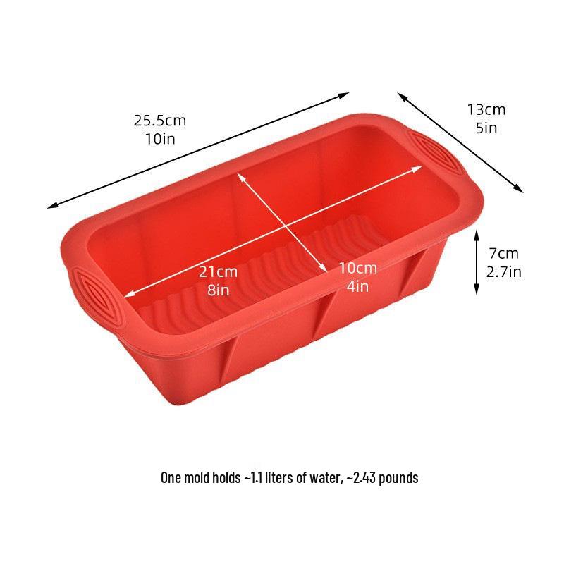 Large Rectangular Silicone Bread & Cake Pan - Heat Resistant, Easy Release