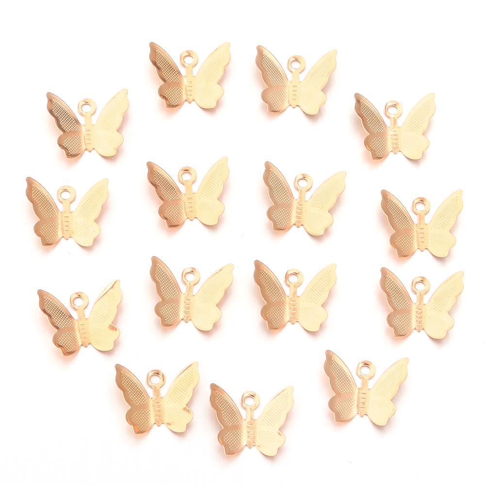

30-50pcs/Lot Iron Hollow Butterfly Accessories DIY Home Decoration Charm Beads for Jewelry Making Hair Accessory Production