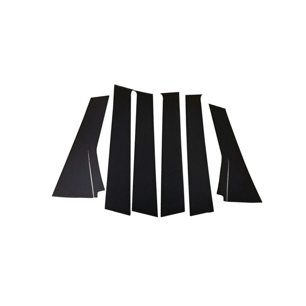 

6Pcs Black Door Window Pillar Posts Cover Trim For Honda Fit Jazz GK5 2014-2019