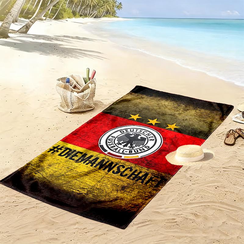 Deutschland Alemania Print Beach Towel, Large Soft Quick Dry Towel for Beach Camping Swimming