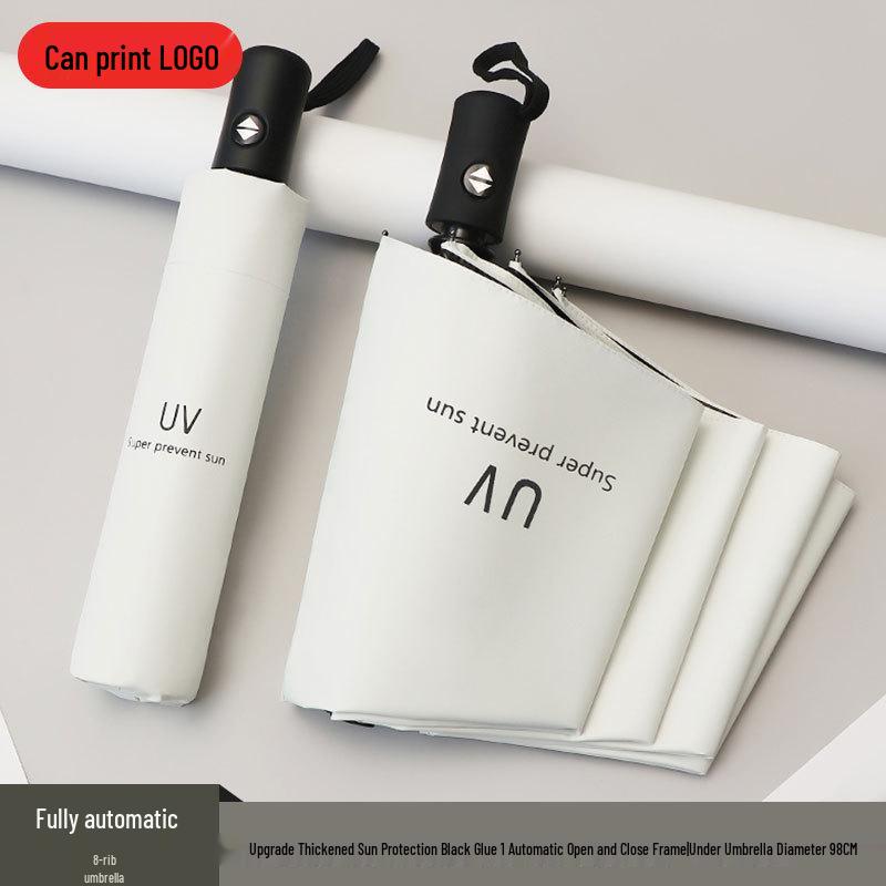 Peptide Silver Titanium Sunscreen Dual-Use Umbrella: Reflective, Sun & Rain Protection, VIP Princess Five-Fold Design.