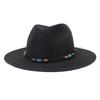 Pink Summer Hats for Women Wide Brim Sombreros Vintage Panama Hat Straw Male Female Casual Outdoor Beach Fedora Black Navy Khaki