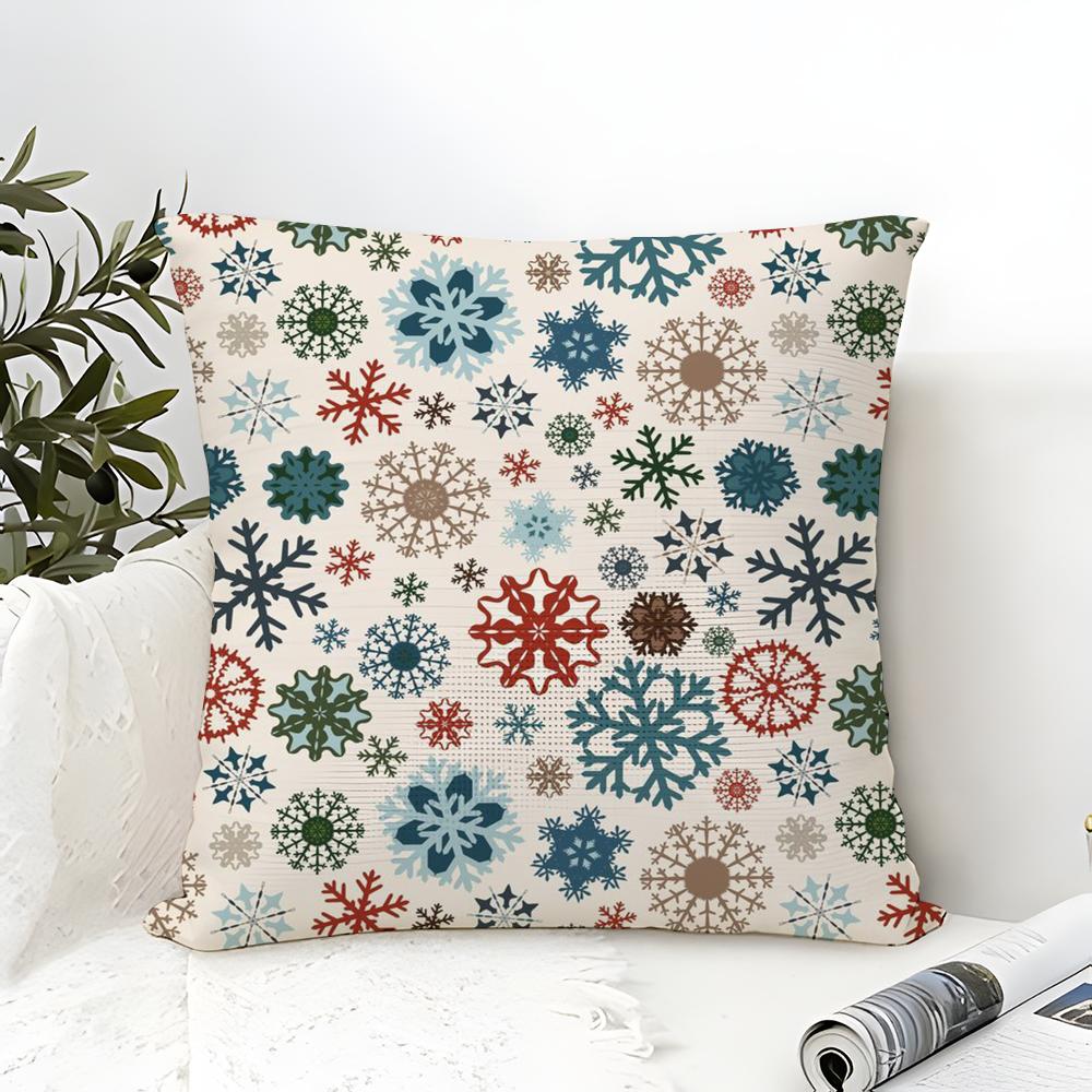 Snowflakeshaped treelike striped pattern Pillow Case linen pillow case sofa home decor cushion cover cushion cove