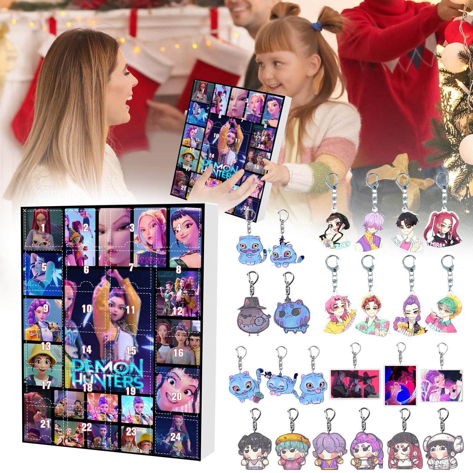 

Календарь ожидания включает 24 рождественских украшения. Календарь прибытия Обратный отсчет до Рождества One Size красный