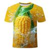 Kids 3D Plant Fruit Flower Graphic Round Neck Short Sleeve T Shirt For School Outdoor Holiday Daily Casual Leisure Daily Wear