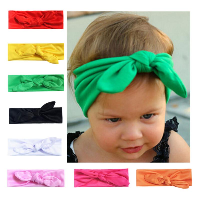 Satın alın Baby Girls Cotton Elastic Headband Boutique knotted Hair