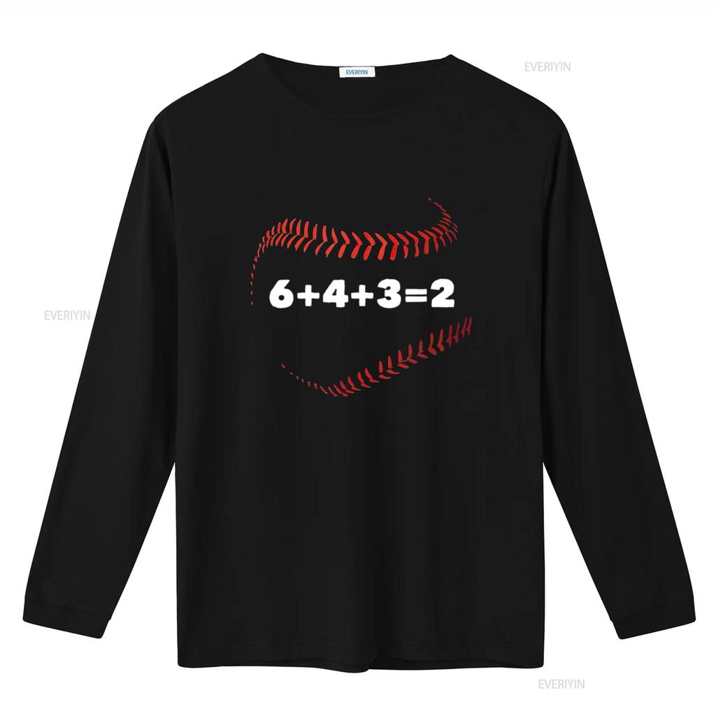 Womens 6 4 3 2 Double Play Baseball Player Saying T Shirt Black 2XL Vintage Washed Breathable Streetwear Comfortable Stylish