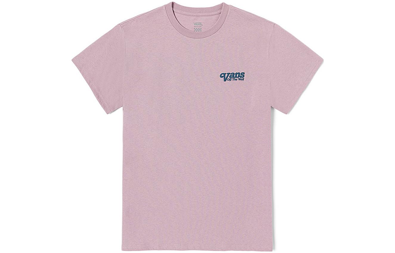 Vans T Shirts Women s Light Purple Crew Neck Moderate Straight Fit VN0008ZJBLT XL