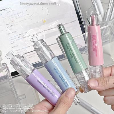 1PC Carino Macaron Colore Press Penna Tipo Nastro di Correzione Rullo Rotante Correttore Lavoro Studente Esame Correggi Errore Cancelleria