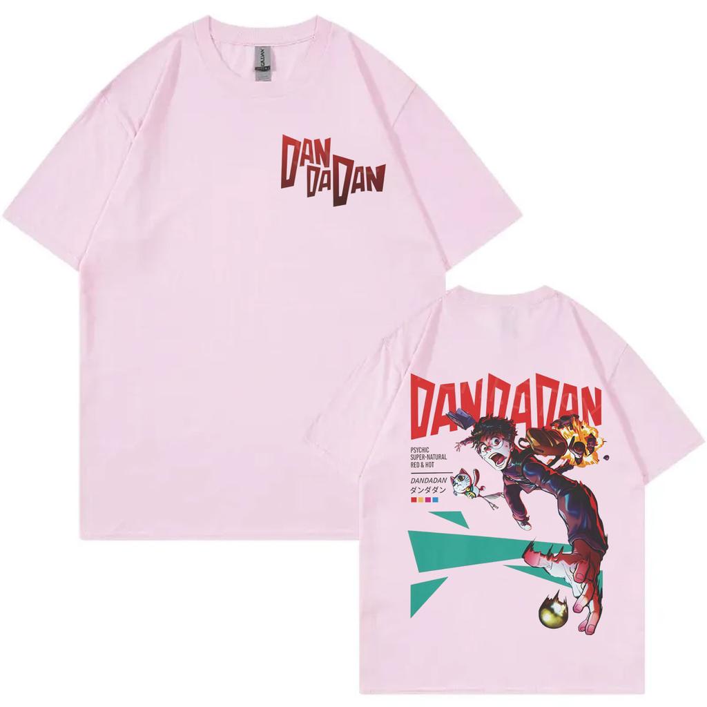 Japanese Anime Dandadan Double Sided Print Tshirt Men Women Fashion Cartoon Short Sleeve Tshirts Summer Casual Cotton T Shirts