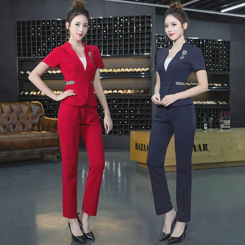Xinzhi Yicai Foot Bath Technician Uniform - Sexy Stewardess Style Sauna Outfit (Model 2207-2)