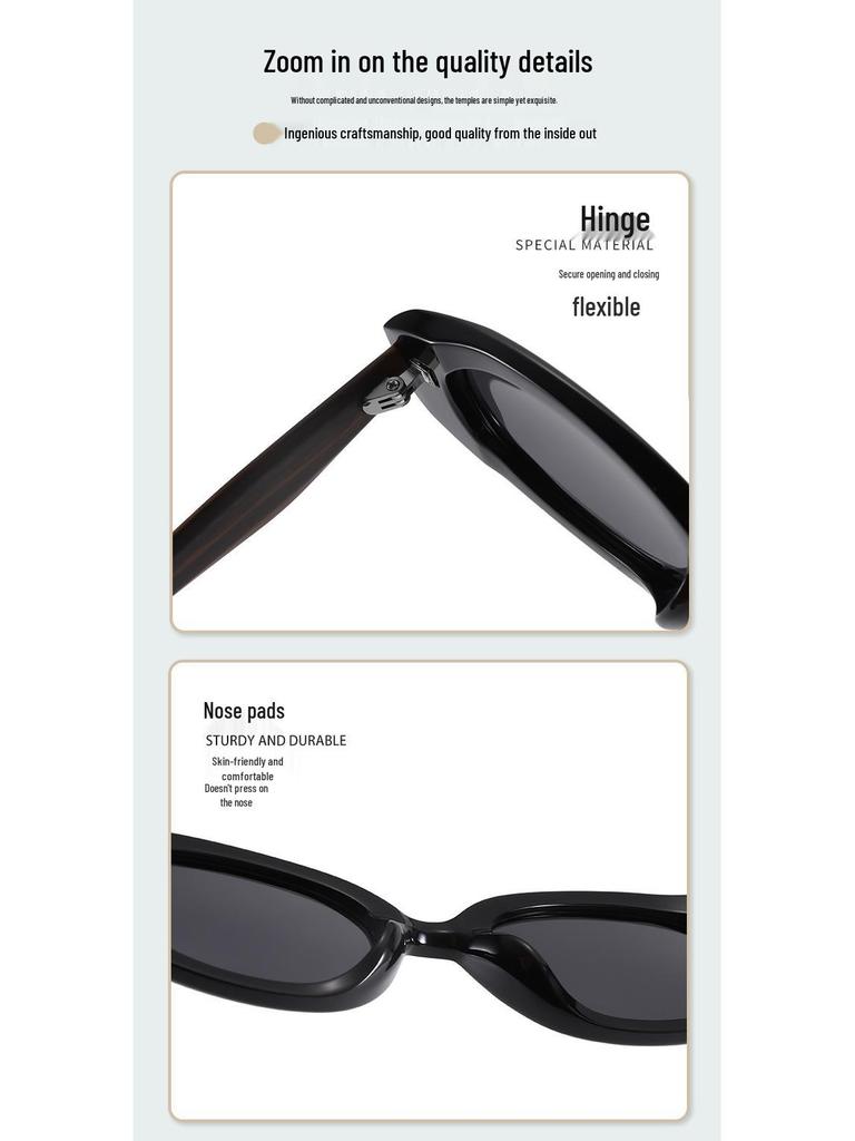 25 New Retro Small Frame Cat Eye Sunglasses for Women - High-End Anti-UV Fashion, Polarized, Trendy Street Style