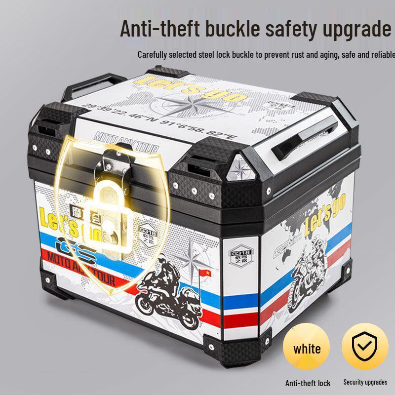 Waterproof, thickened extra-large tail box for electric vehicles and motorcycles, compatible with Ninebot and Niu.