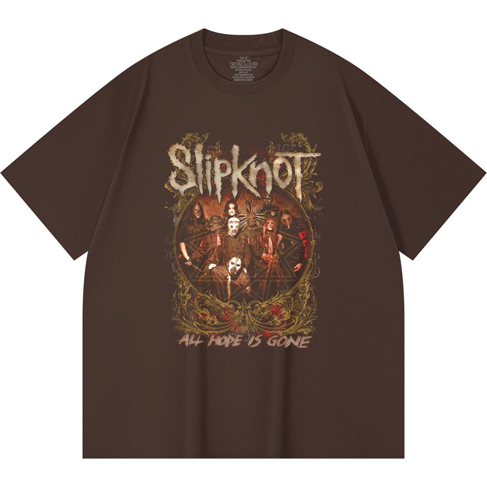 230 Gsm 100% Cotton Heavy Metal T-Shirt Rock Band Popular Music Print Unisex Heavy Cotton T Shirt