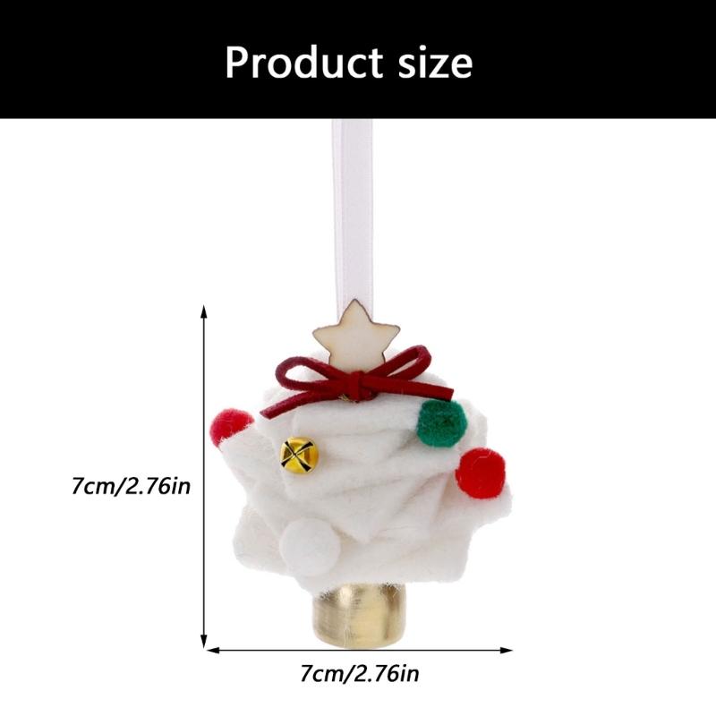Miniature Christmas Tree Decoration Handmade Tiny Felted Holiday Tree Ornament For Mantels Bedroom Vehicle Interiors
