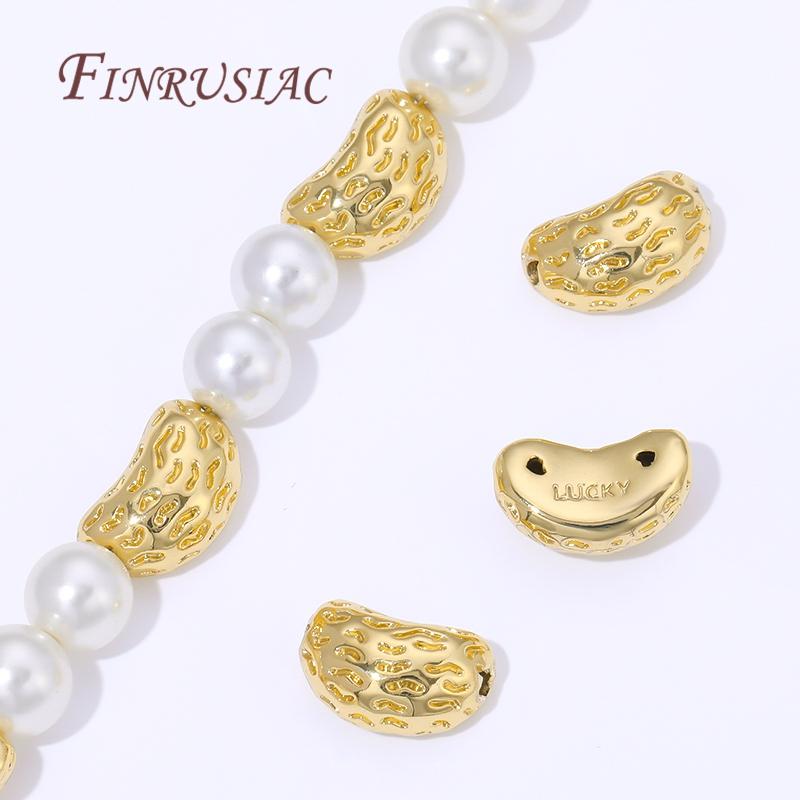 14x9mm 18K Gold Plated Brass Irregular Beads For Jewelry Making,Decorative Beads,Bracelets Spacers Bead DIY Accessories
