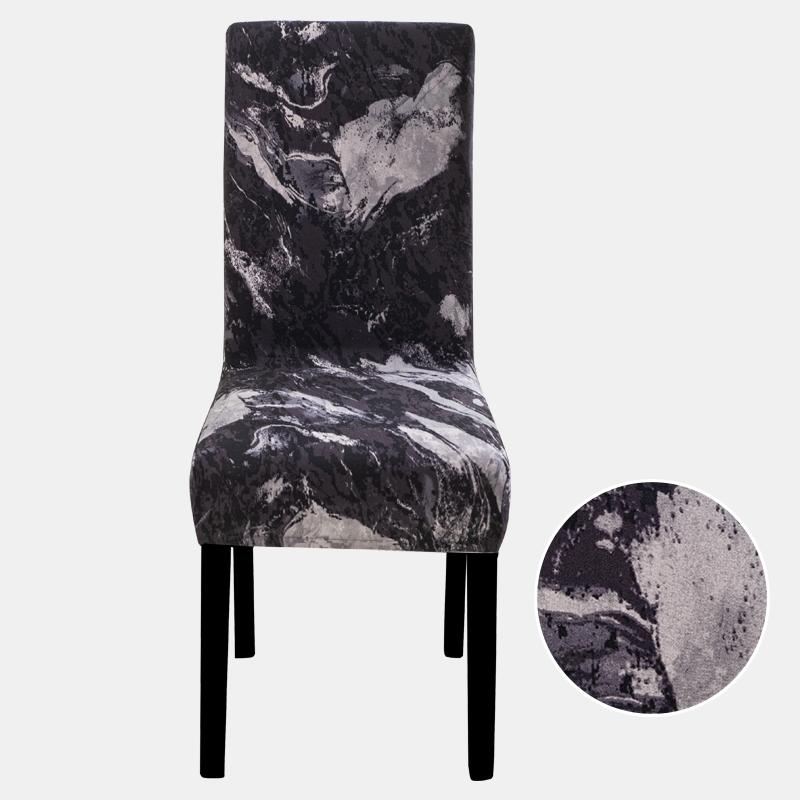 Printed Chair Cover Elastic Kitchen Seat Cover Stretch Spandex Chair Covers For Dining Room Wedding El Banquet Washable 1Pc