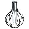 Decorative Glass Vase with Metal Wire Stand Clear Test Tube Vase with Iron Art Frame for Hydroponic Plant Modern Flower