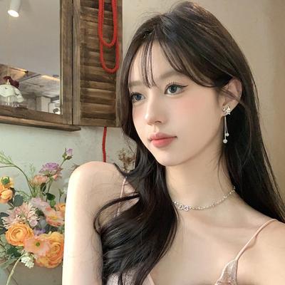 1 Ζευγάρι Luxury Advanced Sense Πεταλούδα με μακριές φούντες σκουλαρίκια για γυναίκες κορίτσια Εκλεκτά σκουλαρίκια πεταλούδα Δώρα κοσμημάτων