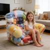 Kreatiger transparenter Sitzsack-Organizer für Kinder zum Aufbewahren von Plüschtieren, wird zum Sitz, PVC-Materialien 105x90x90CM