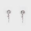 Silver dandelion flower earring