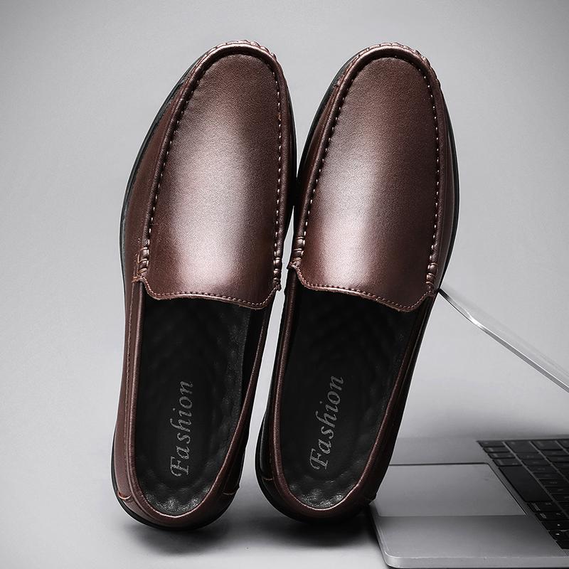 Genuine Leather Shoes Men Loafers Man High Quality Flats Male Loafers Business Soft Driving Shoes Moccasins Driving Men'S Shoes