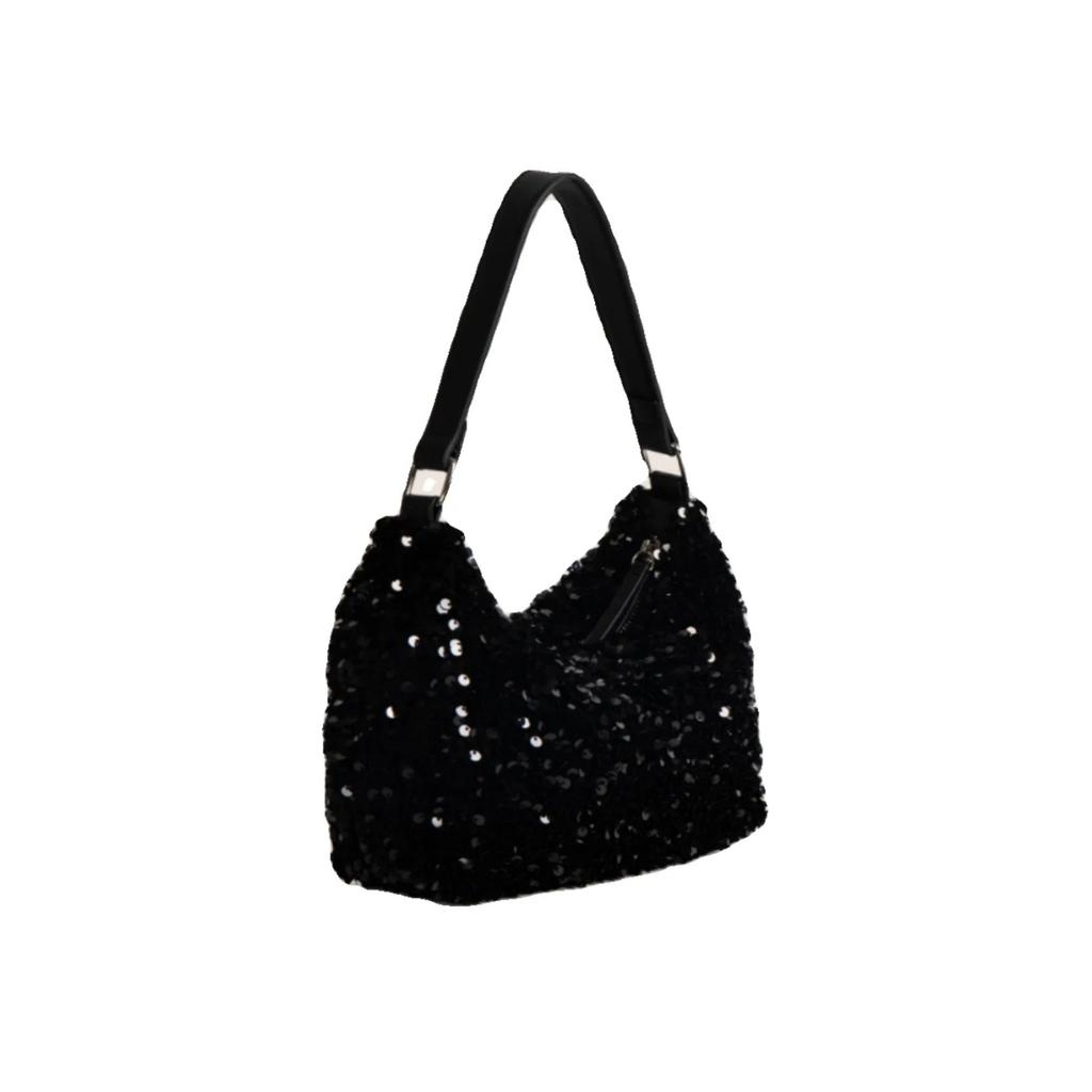 Spring New Sequined Design Women's Underarm Bag Temperament Soft Handle Sparkly Banquet Bag Classic Zip Up Lady Shoulder Bag