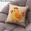 Cute Farm Chicken Throw Pillow Covers Home Decor Pattern Cushion Cover Suitable For Sofa Bedroom Car Pillow Cover