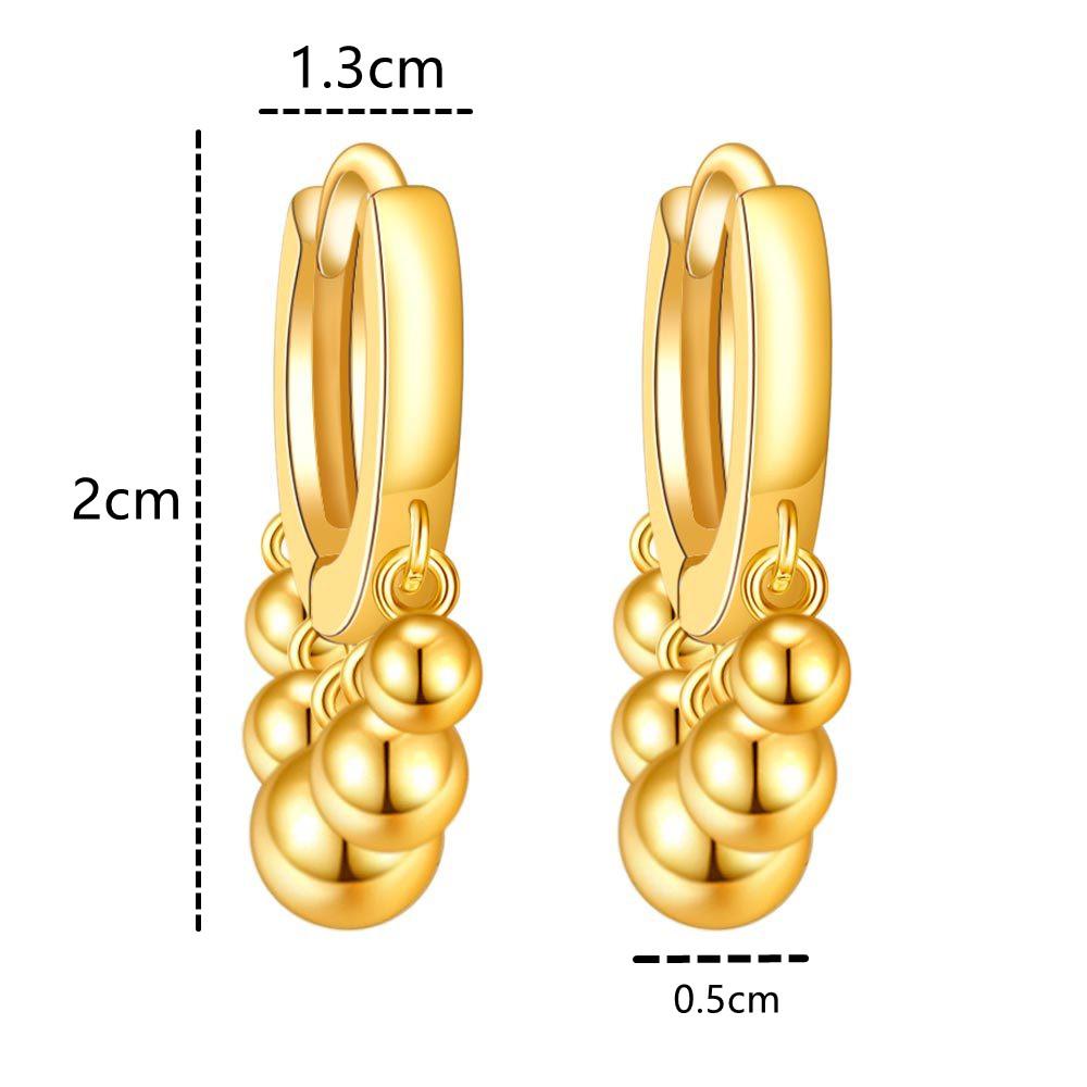 Novos brincos de temperamento geométricos em forma de cinco brincos redondos