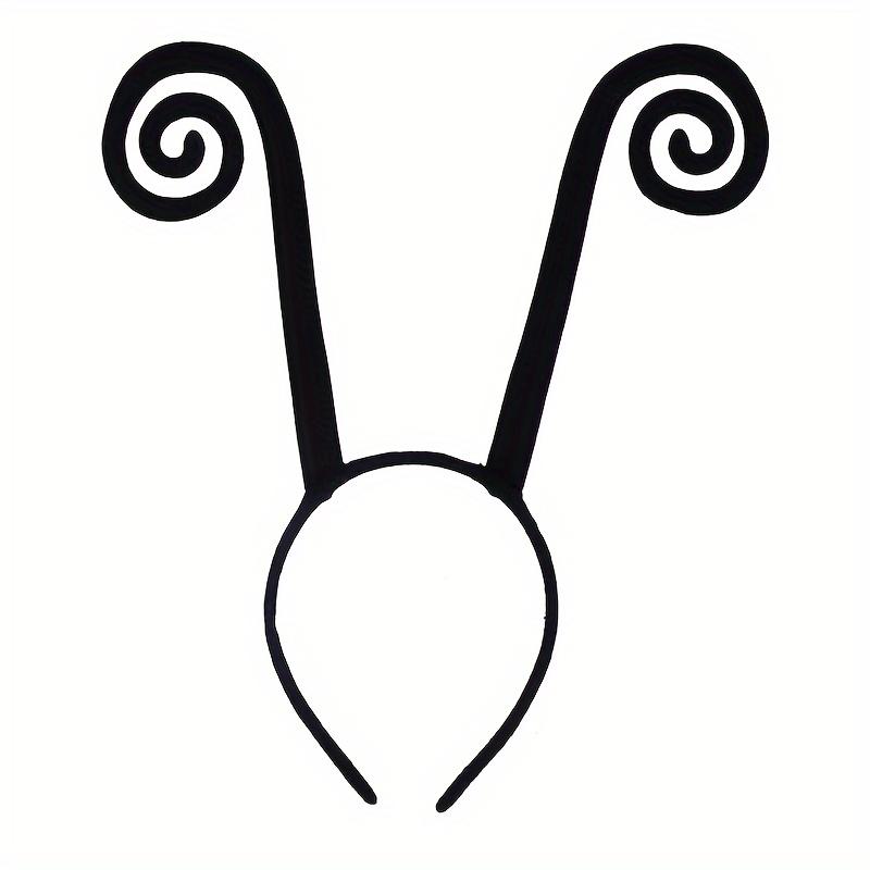 

1 шт. Черные бархатные повязки на голову с усиками бабочек и насекомых | Регулируемые повязки для волос с усиками насекомых для женщин - Идеально подходят для рождественских костюмов